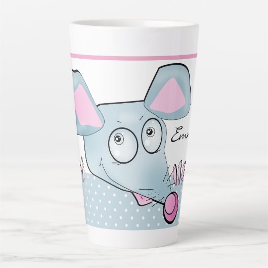 Tasse Latte rat drôle, rat, Noël (Devant)