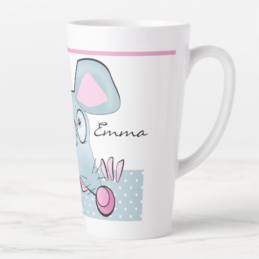 Tasse Latte rat drôle, rat, Noël (Droite)