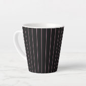 Tasse Latte rayé noir et rose (Angle gauche)