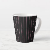Tasse Latte rayé noir et rose (Angle droit)
