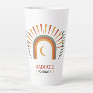 Tasse Latte Rayonner de Positivité Bohème Céleste Soleil Lune