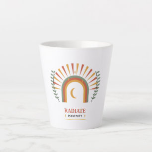 Tasse Latte Rayonner de positivité Boho Céleste Soleil Lune Bo