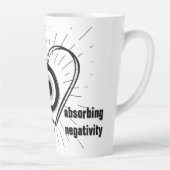 Tasse Latte Rayons, Coeur, Monographie de protection des yeux (Droite)