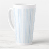 Tasse Latte Rayures Blanches Bleu Bébé (Angle gauche)