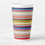 Tasse Latte Rayures colorées chaudes (Devant)