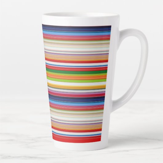 Tasse Latte Rayures colorées chaudes (Droite)