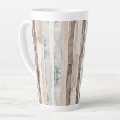 Tasse Latte Rayures Crème Marron Bleu (Angle gauche)