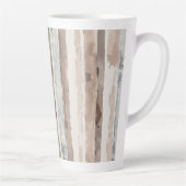Tasse Latte Rayures Crème Marron Bleu (Droite)