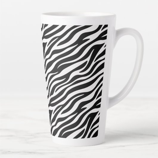Tasse Latte Rayures de zèbre Motif sans couture Impression d'a (Droite)