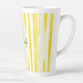 Tasse Latte Rayures Jaune Citron (Droite)