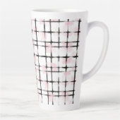 Tasse Latte Rayures noires roses (Droite)