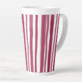 Tasse Latte Rayures rouges Bordeaux (Angle droit)