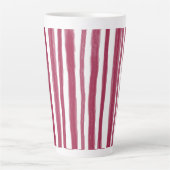Tasse Latte Rayures rouges Bordeaux (Devant)