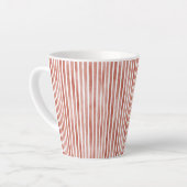 Tasse Latte Rayures rouges de Noël (Angle gauche)