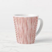 Tasse Latte Rayures rouges de Noël (Angle droit)