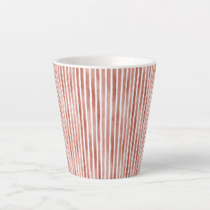 Tasse Latte Rayures rouges de Noël