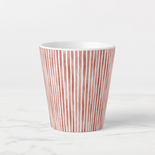 Tasse Latte Rayures rouges de Noël (Devant)