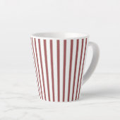 Tasse Latte Rayures rouges et blanches de Noël (Angle droit)
