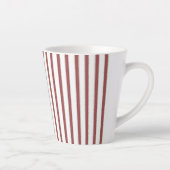 Tasse Latte Rayures rouges et blanches de Noël (Droite)
