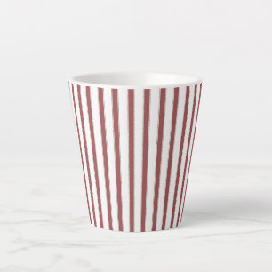 Tasse Latte Rayures rouges et blanches de Noël