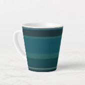 Tasse Latte Rayures sarcelle (Angle gauche)