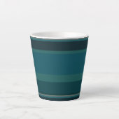 Tasse Latte Rayures sarcelle (Devant)