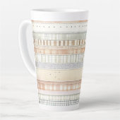 Tasse Latte Rayures ton neutre (Angle gauche)