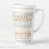 Tasse Latte Rayures ton neutre (Droite)