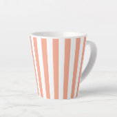 Tasse Latte Rayures verticales abricot et blanc (Angle droit)
