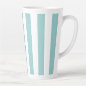 Tasse Latte Rayures verticales sarcelle clair et blanc (Droite)