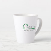 Tasse Latte Realtor - Tout Ce Que Je Touche Se Transforme En V (Angle droit)