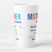 Tasse Latte Recherche de la meilleure mère (Devant)