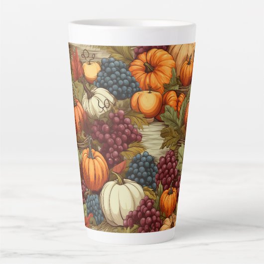 Tasse Latte Récolte d'automne (Devant)