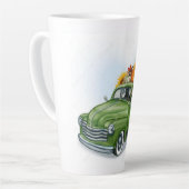 Tasse Latte Récolte d'automne dans un camion vert (Angle gauche)