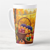 Tasse Latte récolte d'oranges d'automne dorées, (Angle gauche)