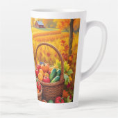 Tasse Latte récolte d'oranges d'automne dorées, (Droite)