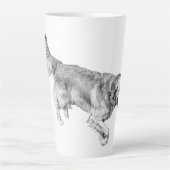 Tasse Latte Récupération d'automne avec Red Ball Pup (Devant)