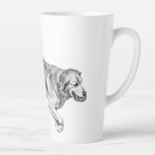 Tasse Latte Récupération d'automne avec Red Ball Pup