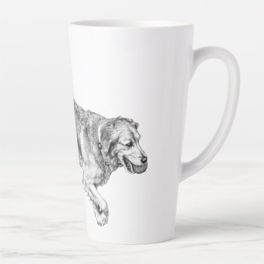 Tasse Latte Récupération d'automne avec Red Ball Pup (Droite)