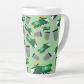 Tasse Latte Recyclage Motif de camion-poubelle (Angle droit)