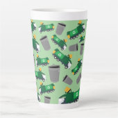 Tasse Latte Recyclage Motif de camion-poubelle (Devant)