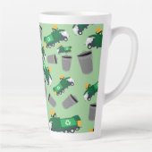 Tasse Latte Recyclage Motif de camion-poubelle (Droite)