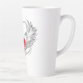 Tasse Latte Red Angel Coeur avec ailes (Droite)