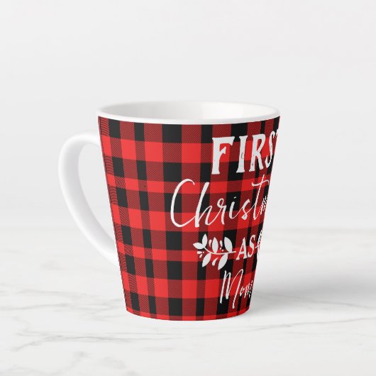 Tasse Latte Red Buffalo premier Noël en maman Noël (Angle gauche)