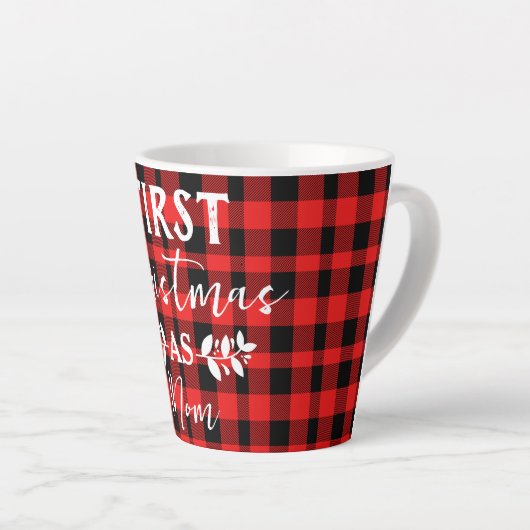 Tasse Latte Red Buffalo premier Noël en maman Noël (Angle droit)