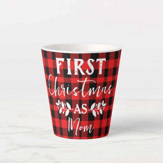 Tasse Latte Red Buffalo premier Noël en maman Noël (Devant)