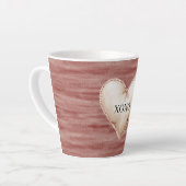 Tasse Latte Red Cherry Blush Cream Heart XOXO (Angle gauche)