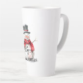 Tasse Latte Red Christmas Snowman (Angle droit)