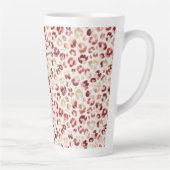Tasse Latte Red Cream Leopard Animal Print Birthday (Droite)