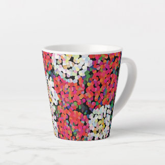 Tasse Latte Red Crystal Floral Blooms